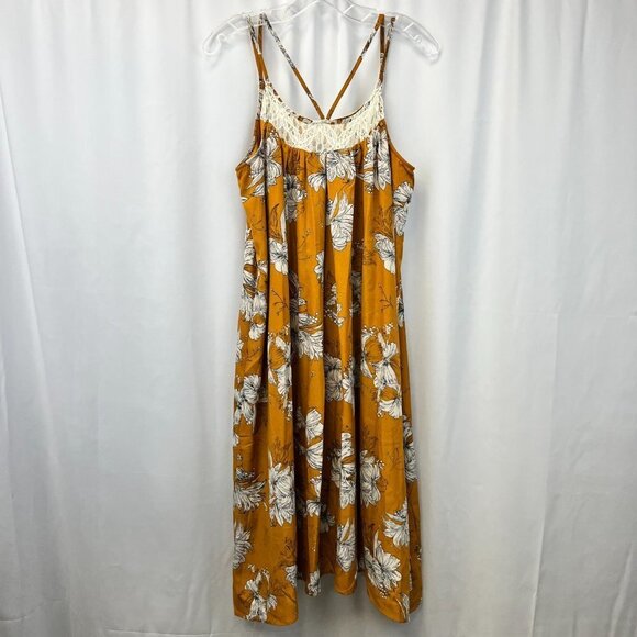 Doe & Rae Womens Multicolor Floral Sleeveless Scoop Neck Maxi Dress Size M - Picture 2 of 10